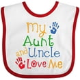 thumbnail image 3 of Inktastic My Aunt and Uncle Love Me Boys or Girls Baby Bib, 3 of 4