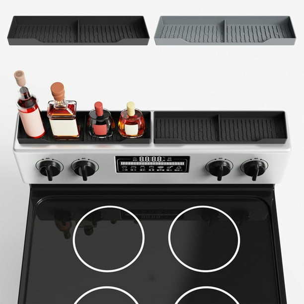 Xihbxyly Rejilla de Horno, Tapete Magnético para Condimentos, Almohadilla de Secado Antideslizante, Diseño Antimanchas, Organizador de Cocina Duradero, Herramienta Segura y Estable, Tamaño 38 X 9 X 4