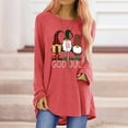 thumbnail image 1 of Pntutb Mujer Casual Cuello Redondo Navidad Manga Larga Estampado Camiseta Top Blusa Pntutb Pntutb-6646, 1 of 7