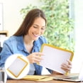 thumbnail image 4 of 1 Pc A4 Transparent Zipper File Bag Office Document Organizer Folder, 4 of 8