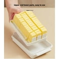 thumbnail image 7 of JUNZHIDAO Rectangular Butter Dish with Lid, Cheese Slice Storage Container Storage Box, with Knife Fork Side Compartment(Yellow), 7 of 7