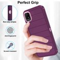 thumbnail image 4 of Asuwish Compatible with TCL Ion Z Phone Case Hybrid Rugged Shockproof Hard Protective Drop Proof Full Body Heavy Duty Mobile Cell Cover for TCL IonZ T501C T501L Women Men Purple, 4 of 6