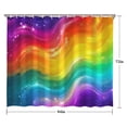 thumbnail image 5 of Colorful Tie Dye Wave Pattern Shower Curtain 84"x72" ,Bathroom Decorative Shower Curtains Set with 12 Hooks,Modern Waterproof Washable Shower Curtain, 5 of 6