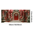 thumbnail image 2 of Christmas Garage Door Banner 7x16 ft, Vintage Believe Train Garage Door Cover with Polar Express Santa, Large Outdoor Wall Decor for Xmas Eve Holiday Backdrop, 2 of 5