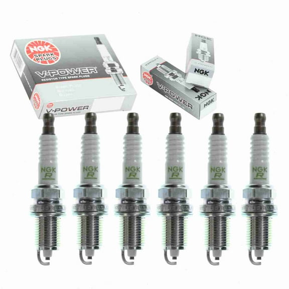 6 pc NGK V-Power Spark Plugs compatible with Acura TL 3.2L V6 1999-2003