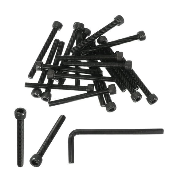 M5 x 50mm Hex Socket Head Screws Cap Bolt, 20 Pack 12.9 Grade Carbon Steel Hexagon Socket Screw  with Hex Wrenches