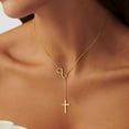 thumbnail image 4 of Turandoss 14K Gold Plated Cross Necklace for Women Faith Jewelry GiftsDainty 14K Gold Plated Plated Cross Pendant Necklace Cubic Zircon Infinity Necklaces for Women Her First Communion Gifts, 4 of 8