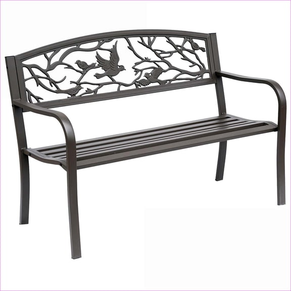 Outdoor Rustic Solid Wood Adirondack Rocking Chair, For Patio Yard Porch Garden | Walnut Brown | Iron