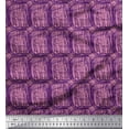 thumbnail image 1 of Soimoi Purple Poly Georgette Fabric Brush Stroke Abstract Print Fabric by the Yard 52 Inch Wide, 1 of 3