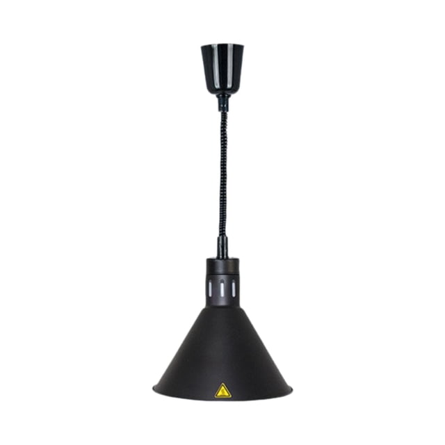 Elodie Lampe Chauffante de Buffet Sans Ampoule 275W Suspendue Rétractable pour Aliments Chauds Noir