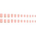 thumbnail image 5 of 24 piezas de uñas postizas cortas cuadradas blancas, uñas francesas con purpurina, 5 of 5