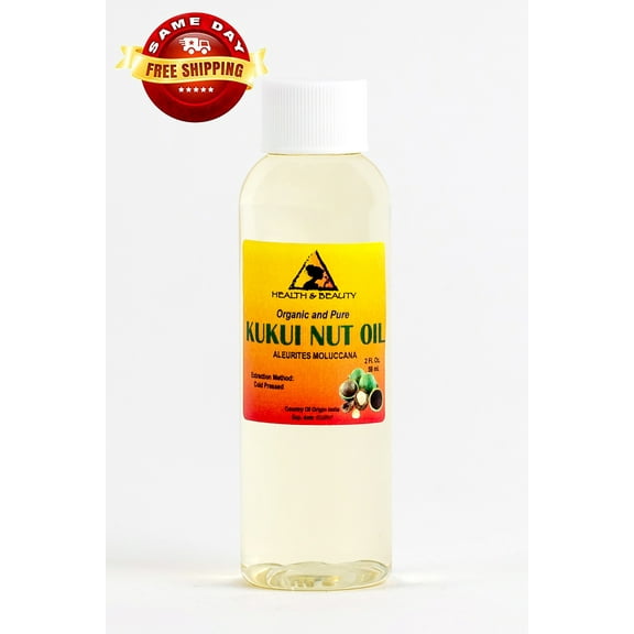 KUKUI NUT OIL ORGANIC CARRIER COLD PRESSED NATURAL 100% PURE 2 OZ