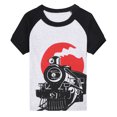 thumbnail image 4 of WIBACKER Cotton 2 Pieces Pajamas for 3-12T Boys Summer Sleepwear Kids Short Sleeve Tops and Shorts Set, 4 of 12