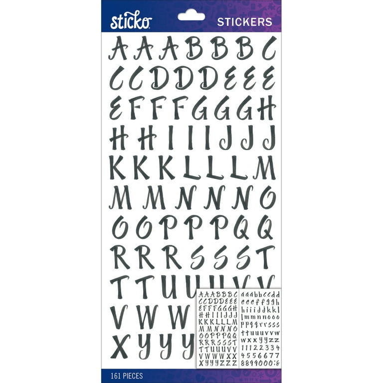 Sticko - Black Marker Large Sticko Alphabet Stickers