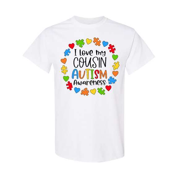 Inktastic I Love My Cousin Autism Awareness T-Shirt