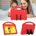 thumbnail image 3 of Case Compatible With Lenovo Tab M10 10.1" TB-X605F/TB-X505,Kids Friendly,With Handle and Contractible Kickstand,Lightweight Shockproof Rugged EVA Drop-proof Cute Cover Case,Red, 3 of 7