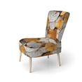 thumbnail image 3 of Designart "Brown Leaves Floral Pattern" Upholstered Traditional Accent Chair and Botanical Arm Chair - Multiple Color & Pattern, 3 of 7