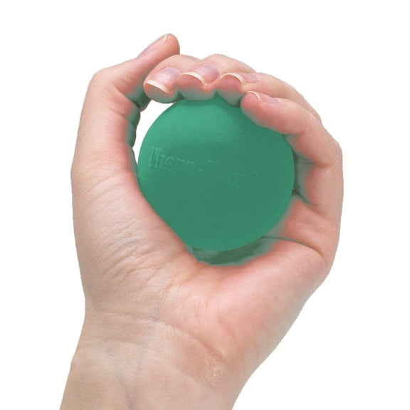 THERABAND Hand Exerciser, Medium Stress Ball, Green, 1 Pack