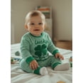 thumbnail image 4 of Loicainy Baby Toddler Boy Irish Outfits 3 6 12 18 24 Months 2T 3T Long Sleeve Clover Embroidery Sweatshirt + Pants Set Clothes, 4 of 9