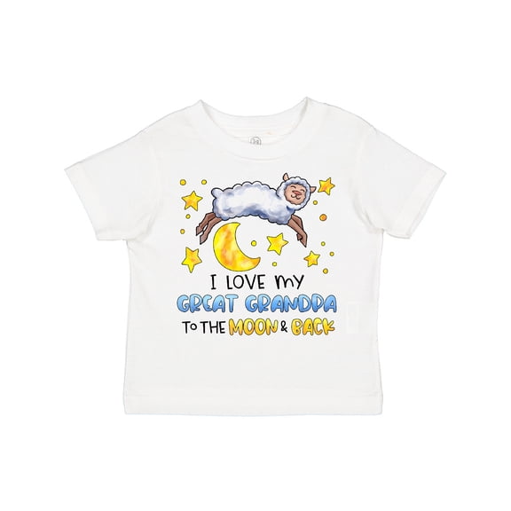 Inktastic I Love My Great Grandpa to the Moon and Back Cute Sheep Boys or Girls Toddler T-Shirt