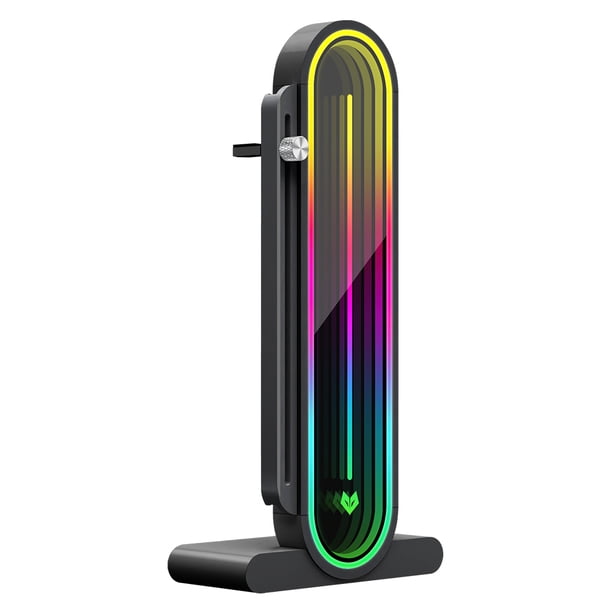 Soporte para tarjeta gráfica 5V 3Pin ARGB Soporte de soporte GPU ajustable (Negro GH3)