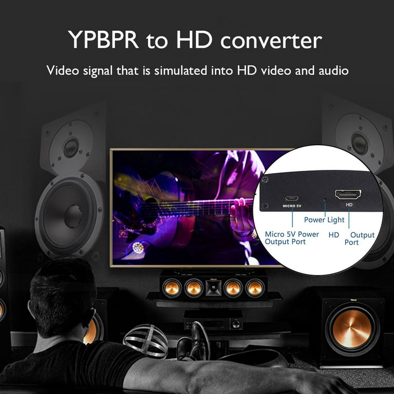 Convertidor Hd Hdtv Componente Ypbpr Convertir Laptop Tv Convertidor  Componente Ypbpr Hdtv, Ahorre Ofertas Liquidación