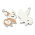 thumbnail image 2 of 1pc Brass Enamel Pendants Corgi Dog Long-Lasting 24x16x1.5mm Hole: 1.5mm, 2 of 3