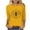 ி175-Yellow, variant on Women's Bee Print Loose Casual Round Neck 3/4 Sleeve T-Shirt Top - Relaxed Graphic Tee with Nature Motif for Everyday Wear