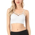 thumbnail image 4 of KOGMO Women's Seamless Criss-Cross Front Bralette with Removable Bra Pads, 4 of 5