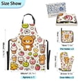 thumbnail image 3 of Cute Bear with Sweet and Dessert 5 Pcs Kitchen Set Heat Resistant Oven Mitts and Non-Slip Pot Holders with Adjustable Cooking Apron, 3 of 6