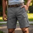 thumbnail image 3 of Cargo Shorts for Men Summer Casual Lightweight Straight Leg Outdoor Bermuda Work Shorts with Pockets, 3 of 6