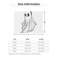 thumbnail image 5 of Disketp Cute Ghost Simple Drawing Flannel Blankets - Thick and Warm Blanket for Winter, Soft Fuzzy Plush King Blanket for All Seasons-80"x60", 5 of 6