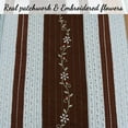 thumbnail image 6 of 100% Cotton Real Patchwork Reversible Quilt Bedding Set 3 Piece King Beige Patchwork Classic Tartan Denim Plaid Grid Farmhouse Rustic Coverlet Bedspread, 6 of 7