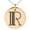 Rose, variant on Stainless Steel Letter R Initial Metro Retro Monogram Engraved Small Medallion Circle Charm Pendant Necklace