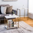 thumbnail image 2 of Costway 2 PCS SideEnd Marbre Table de Chevet Table de Chevet pour Chambre à Coucher Salon, 2 of 9