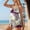 White, variant on YTCAMLO 2 Piece Tankini Swimsuits for Women Trendy Tropical Floral V Neck Tankini Top with Boyshorts Lightweight Quick Dry Bathing Suits, Green1 L