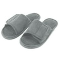 thumbnail image 5 of Mens Slippers,Breathable Open Toe Machine Washable Soft Sole Slippers for Indoor Outdoor Quiet Comfort,Slippers for Men,Grey,7-8, 5 of 5