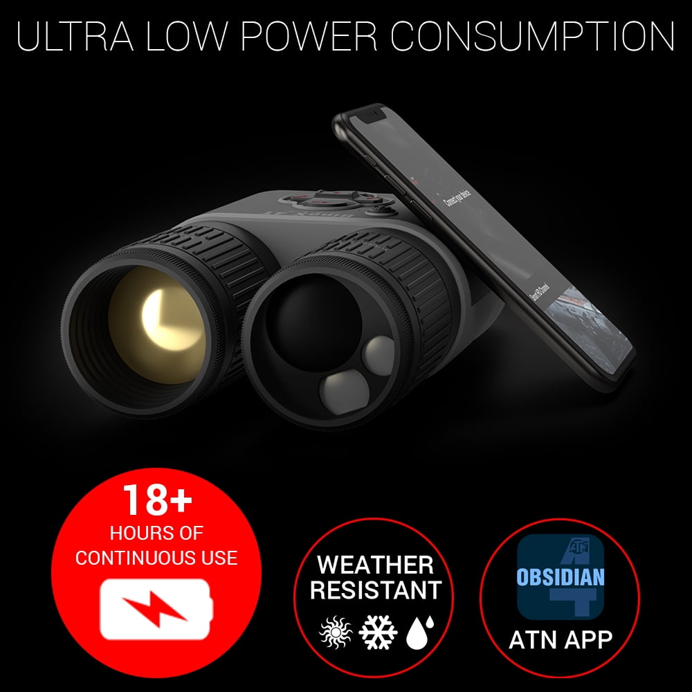 Restored Premium ATN BinoX 4T Thermal Smart Gen4 Binoculars 640x480, 2.5-25x (Refurbished)