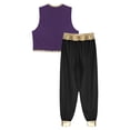 thumbnail image 4 of vastwit Men's Adult Arabian Prince Street Rat Outfits Open Front Cardigan with Pants Black L, 4 of 6
