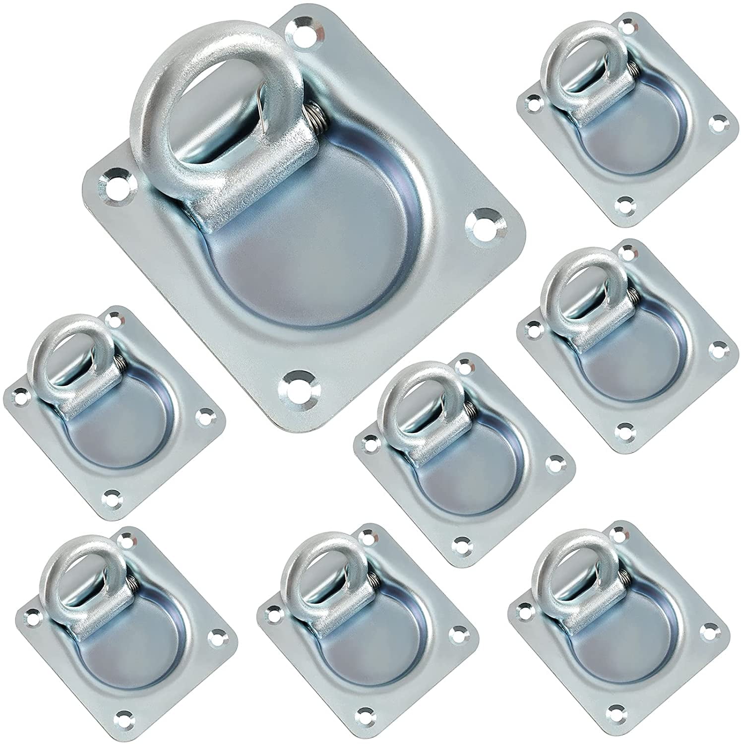ZEONHAK 8 Pack Recessed DRing Tie Down Anchors,