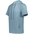 thumbnail image 2 of Holloway B23764257 Eco Revive Ventura Soft Knit Short Sleeve Hoodie, Storm - 2XL, 2 of 2