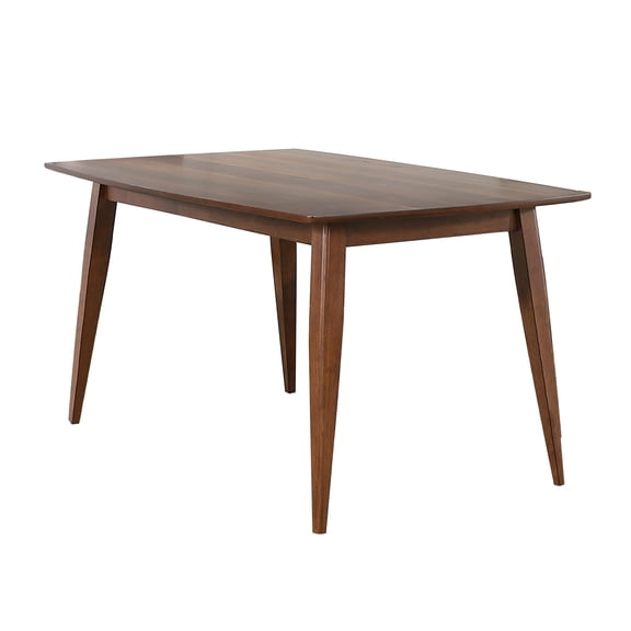 Sunset Trading 60" Rectangular Mid-Century Wood Dining Table in Danish Walnut