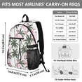 thumbnail image 3 of JIALIOU 14" Laptop Backpack Waterproof Airline Approved Stylish Casual Daypack for Travel Business College Work, Flamingos and Palm Trees, 3 of 8