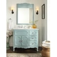 thumbnail image 4 of Benton Collection 42" Light Blue Cottage Bathroom Vanity with White Marble Top, 4 of 6