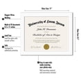 thumbnail image 2 of Americanflat 8.5x11 Diploma Frame in White with Shatter Resistant Glass - Horizontal and Vertical Formats for Wall and Tabletop, 2 of 6