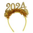 thumbnail image 3 of Diadema de Feliz año Nuevo, accesorios para el cabello, diademas, guirnalda con purpurina, Aro para el pelo para Cosplay, puesta , Halloween, , amarillo, 3 of 7