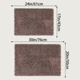 thumbnail image 7 of Unique Bargains Non Slip Absorbent Chenille Bathmat Washable Soft Bath Rug Brown 20" x 30", 7 of 7