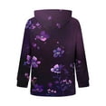thumbnail image 6 of Womens Coats Plus Size Hooded Pocket Zipper Print Long Sleeve Sweatshirt Coat Outerwear,Tops for Women, 6 of 6