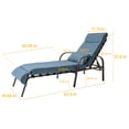 thumbnail image 4 of Crestlive Products Blue Outdoor Steel Chair Recliner Adjustable Chaise Lounge, 4 of 7