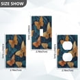 thumbnail image 2 of Light Switch Cover Switch Plate Outlet Cover Plug Cover for Electrical Toggle Switch Teal and Orange Butterflies, 2 of 6